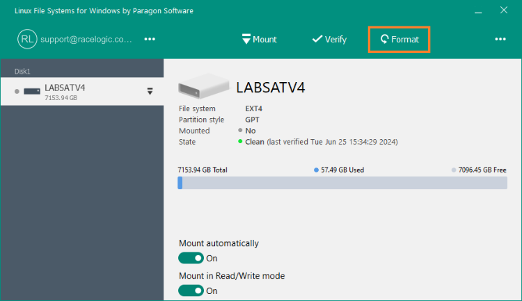 LabSat 4 connected to Paragon - Format button highlighted_750px.png